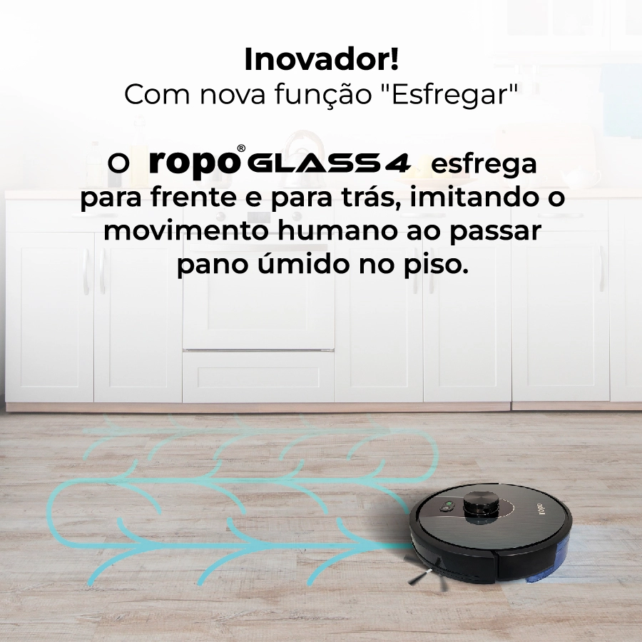 Combo Robô Aspirador Ropo Glass 4 + Kit Refil
