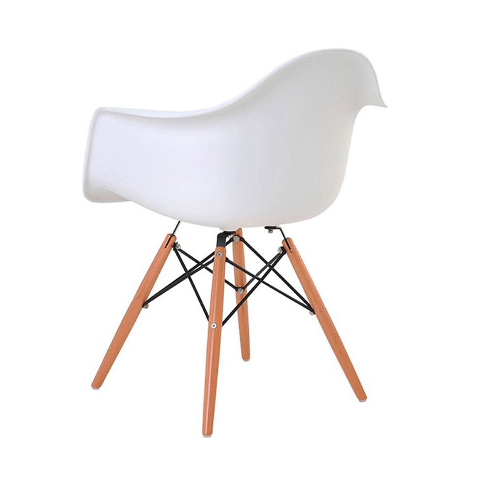 2 Cadeiras OHOME com Braço - Estilo Charles Eames Eiffel - Branco