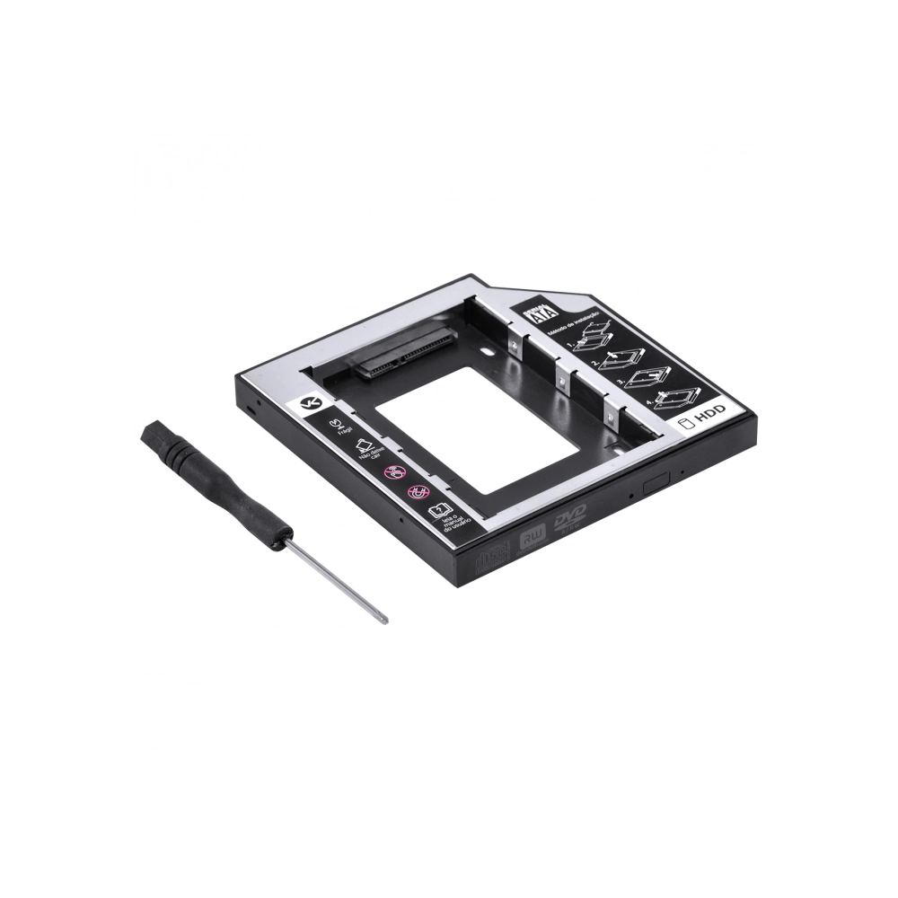 Adaptador Caddy VINIK Para Hd Ou Ssd Gaveta Dvd Notebook Sata 12.7mm Ac-127