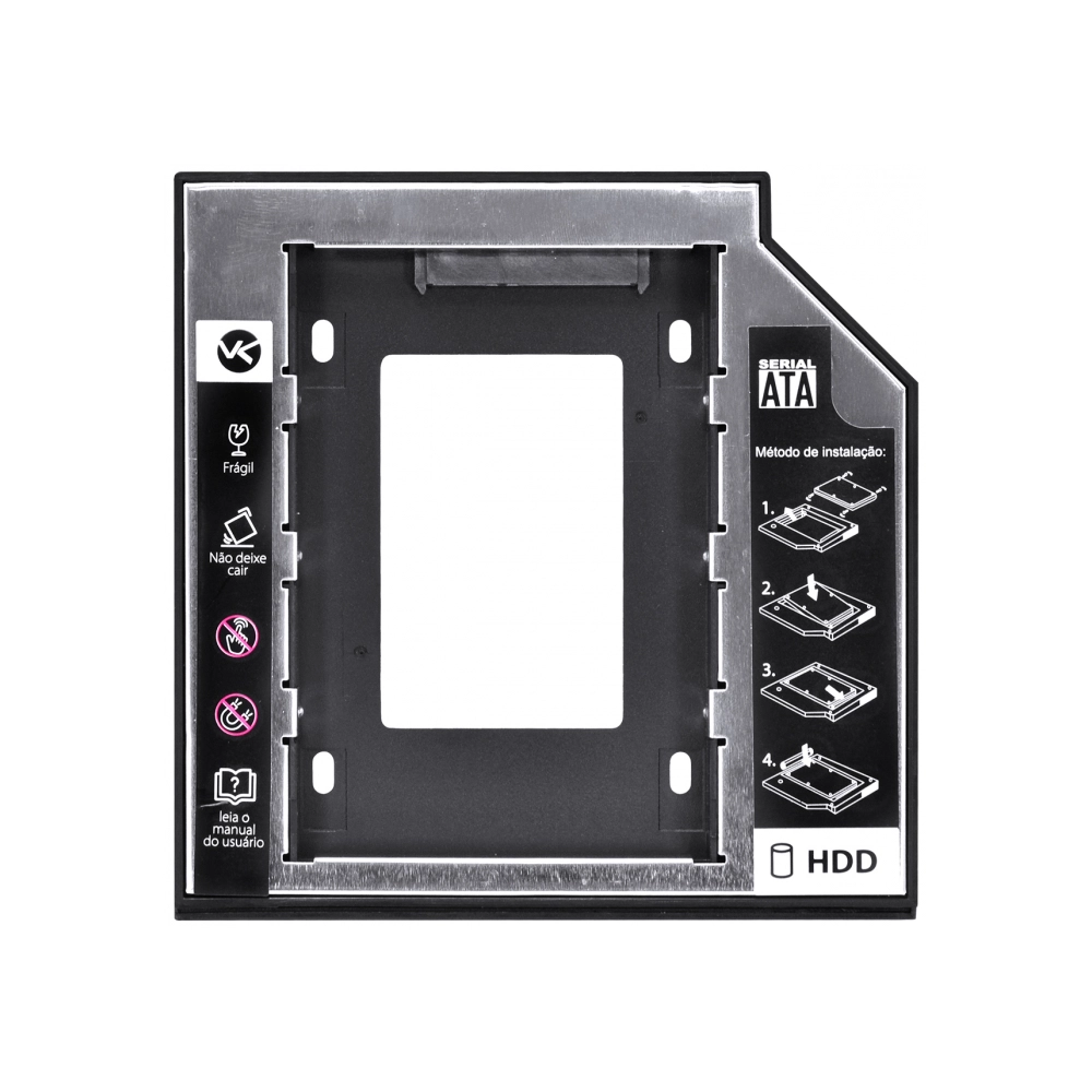 Adaptador Caddy VINIK Para Hd Ou Ssd Gaveta Dvd Notebook Sata 9.5mm Ac-95