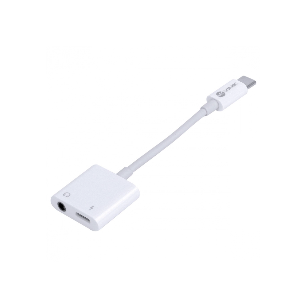 Adaptador Fone De Ouvido Celular Audio P2 3.5mm + Carregador Para Usb Tipo C VINIK - Adpatc7.1