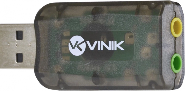 Adaptador VINIK Placa De Som USB 5.1 Canais Virtual AUSB51