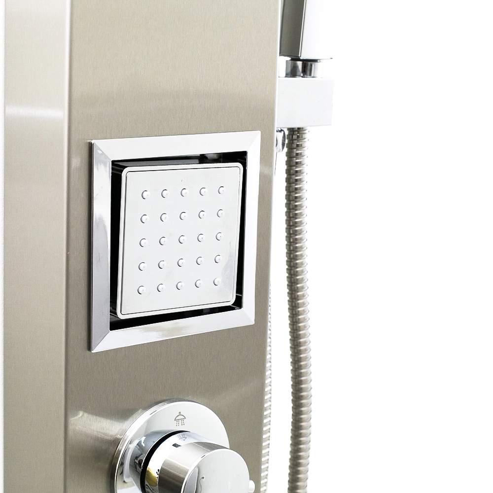 Chuveiro com Hidromassagem Vertical - OHOME Inox Noronha