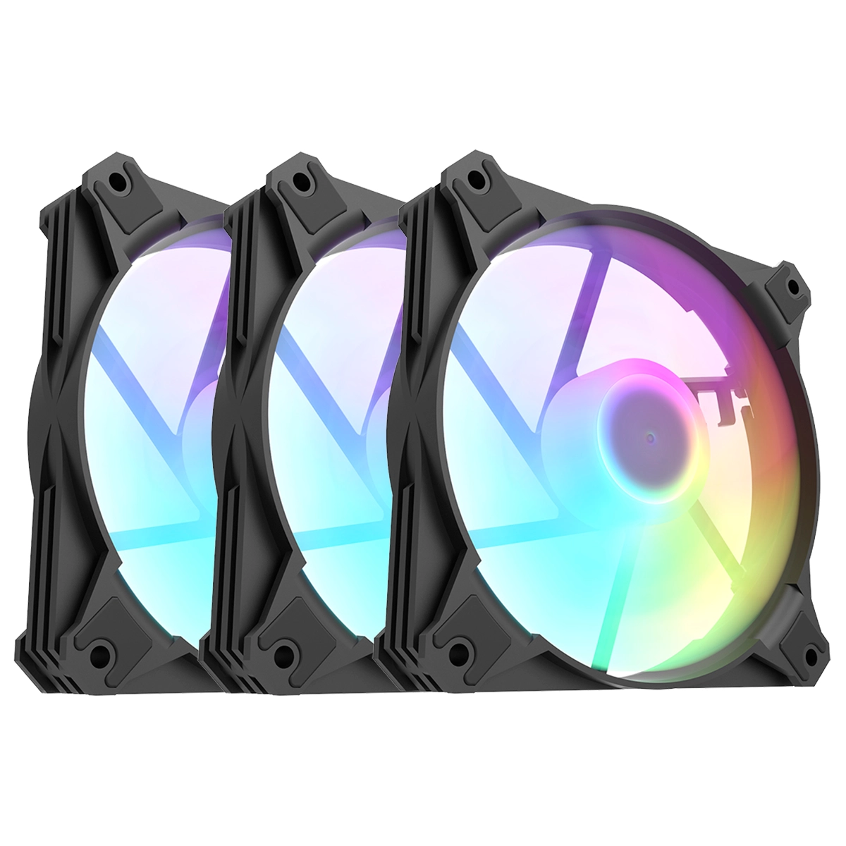 Cooler Fan MOTOSPEED Hyrax HCL603 120MM 3in1 A-RGB - Preto