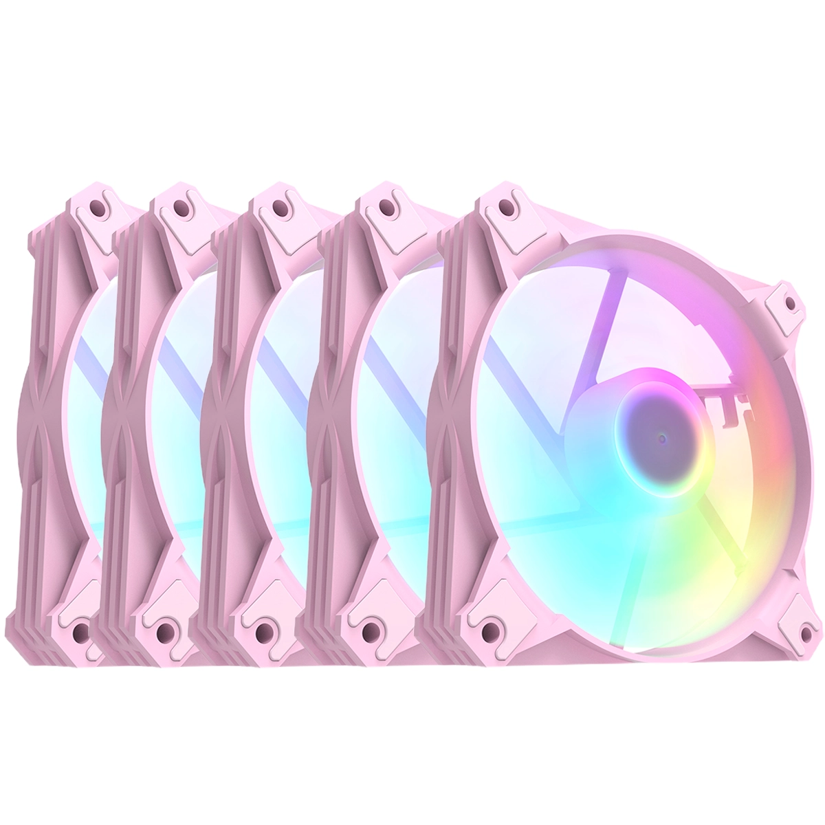 Cooler Fan MOTOSPEED Hyrax HCL605 - Rosa (Kit Com 5 Unidades)