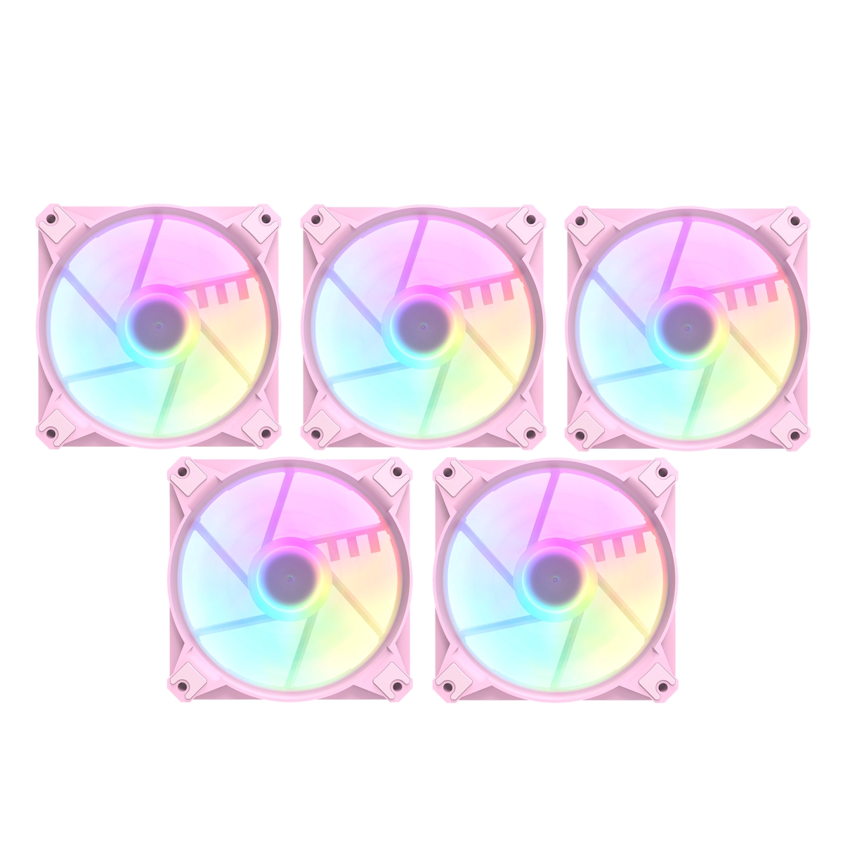 Cooler Fan MOTOSPEED Hyrax HCL605 - Rosa (Kit Com 5 Unidades)