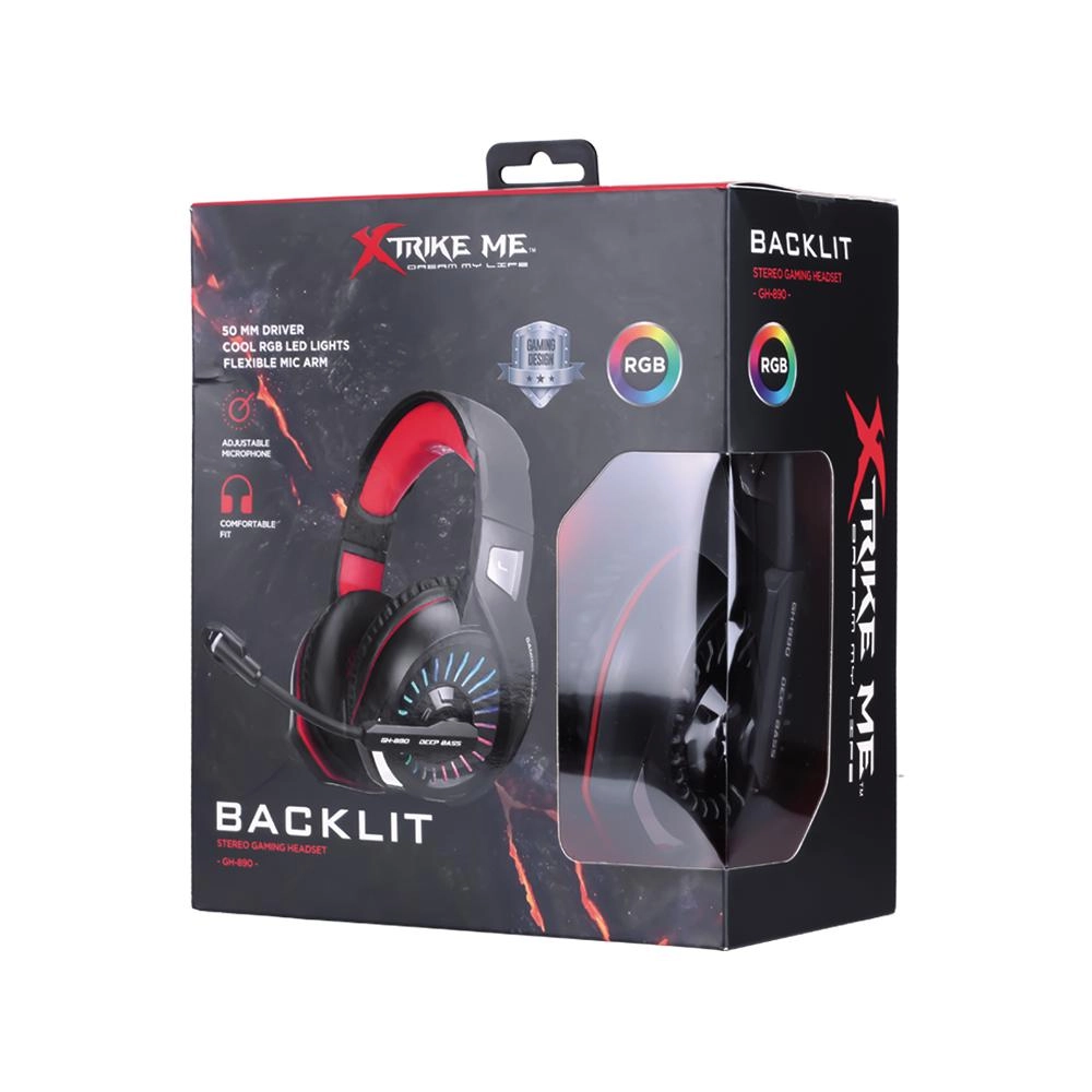 Fone Headset Gamer XTRIKE ME GH-890 Stereo Backlit Rgb