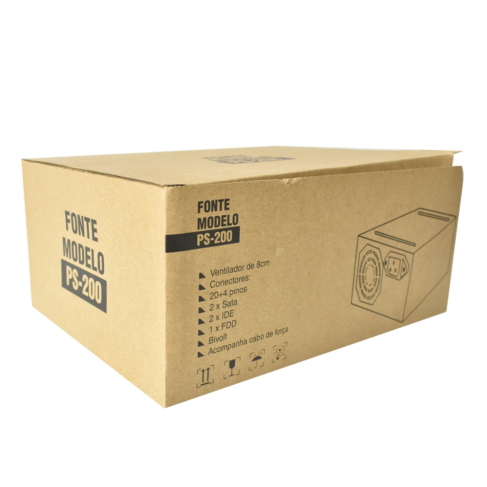 Fonte EVUS PS-200 200w 20/24p 2 Sata Com Caixa