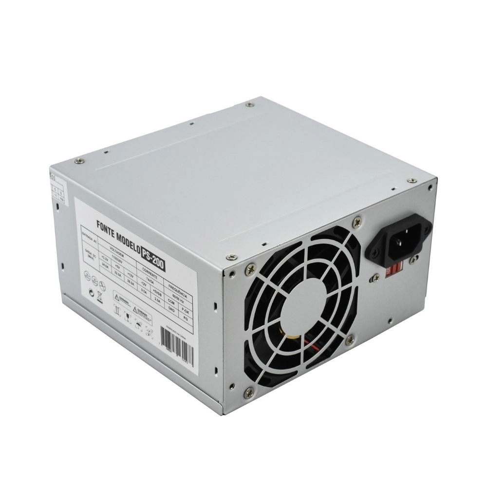 Fonte EVUS PS-200 200w 20/24p 2 Sata Com Caixa
