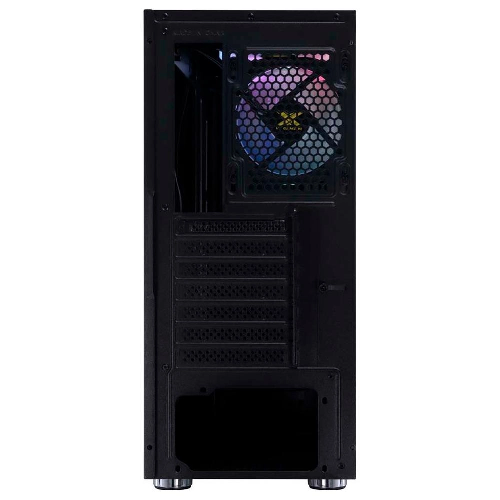 Gabinete Gamer Eatx VINIK Vx Gaming Sagitarius Com Vidro Temperado Preto Frontal Com 3 Fans E Fita Led Rgb