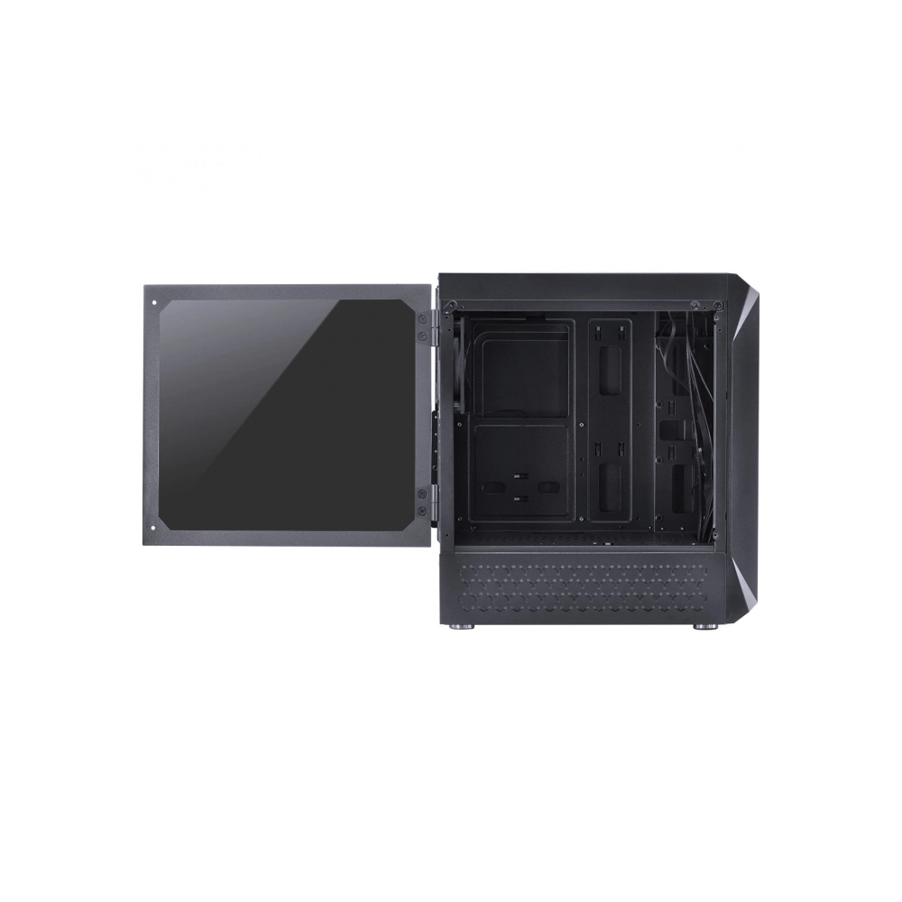 Gabinete Gamer VINIK Vx Gaming Borealis Com Janela Acrilica Com Dobradica Preto Frontal Com Fita Led Rgb
