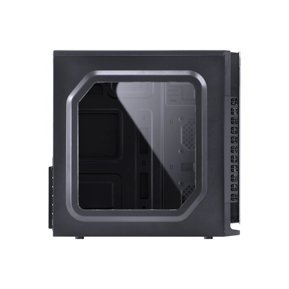 Gabinete Gamer VINIK Vx Gaming Crater Com Janela Acrilica Preto Com 2 X Fan Frontal 120mm 15 Pontos De Led Vermelho