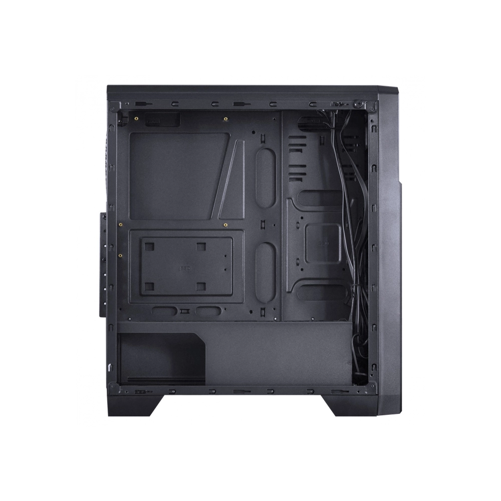 Gabinete Gamer VINIK Vx Gaming Lumia Com Lateral Acrilica Preto 3 X Fan Frontal Rgb E Cover De Fonte
