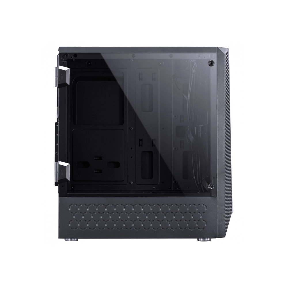 Gabinete Gamer VINIK Vx Gaming Pyxis Com Janela Acrilica Com Dobradica Preto Frontal Com Fita Led Rgb