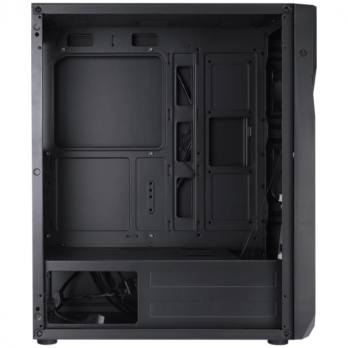 Gabinete Gamer VINIK Vx Gaming Scorpius Com Vidro Temperado Preto Frontal Com Fita Led Rgb Placa De Video Vertical