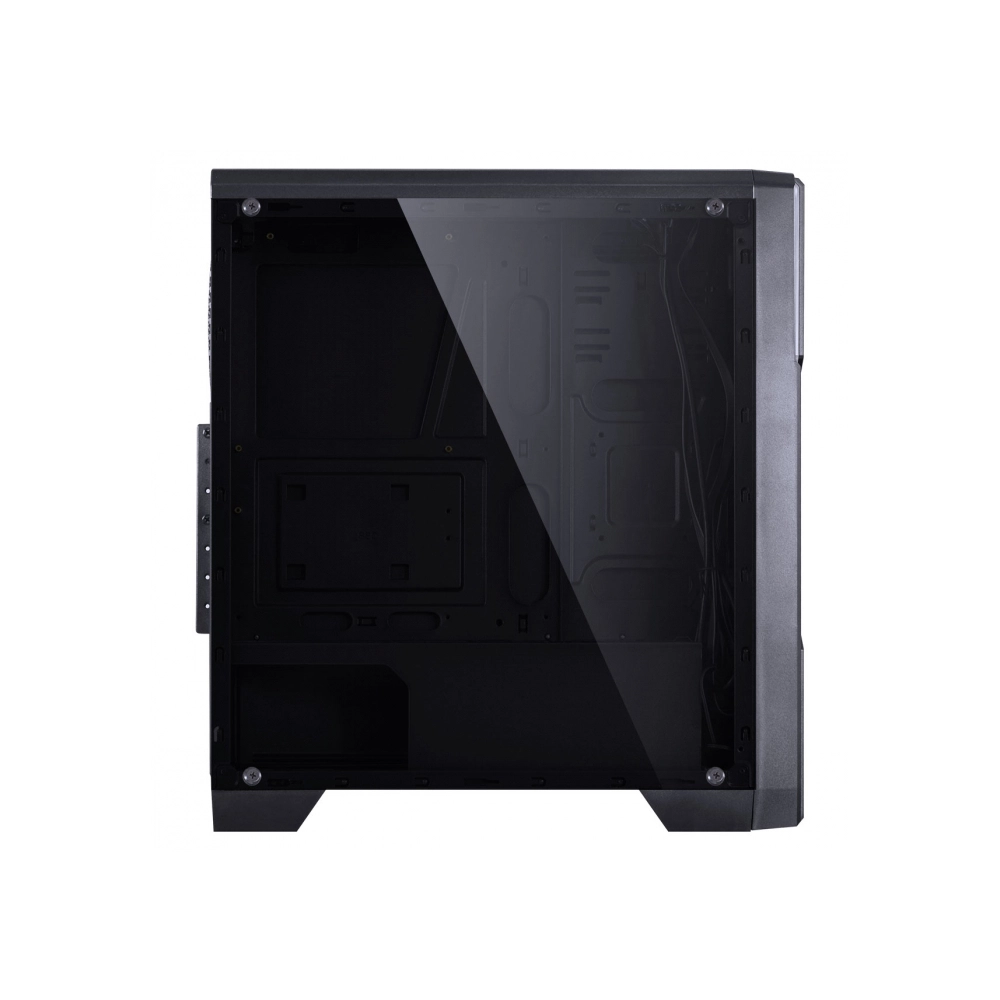 Gabinete Gamer VINIK Vx Gaming Tron Com Lateral Acrilica Preto Fita De Led Frontal 7 Cores E Cover De Fonte