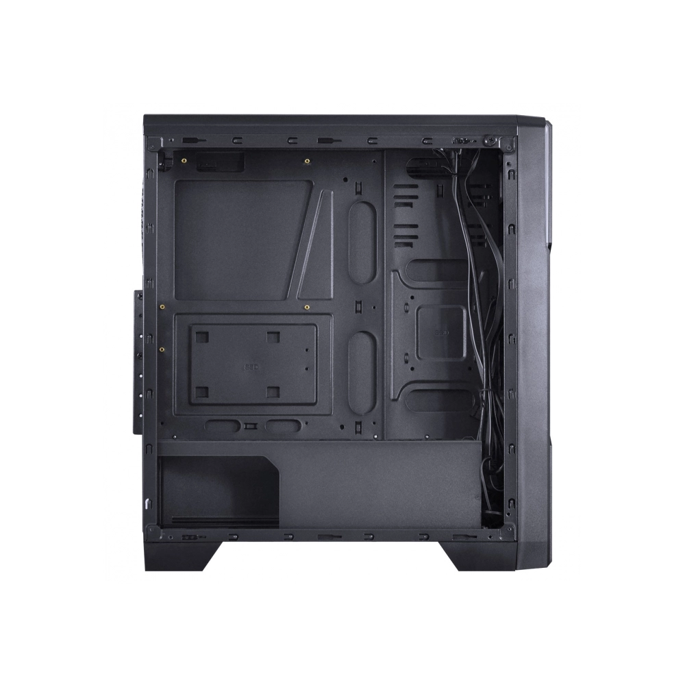 Gabinete Gamer VINIK Vx Gaming Tron Com Lateral Acrilica Preto Fita De Led Frontal 7 Cores E Cover De Fonte