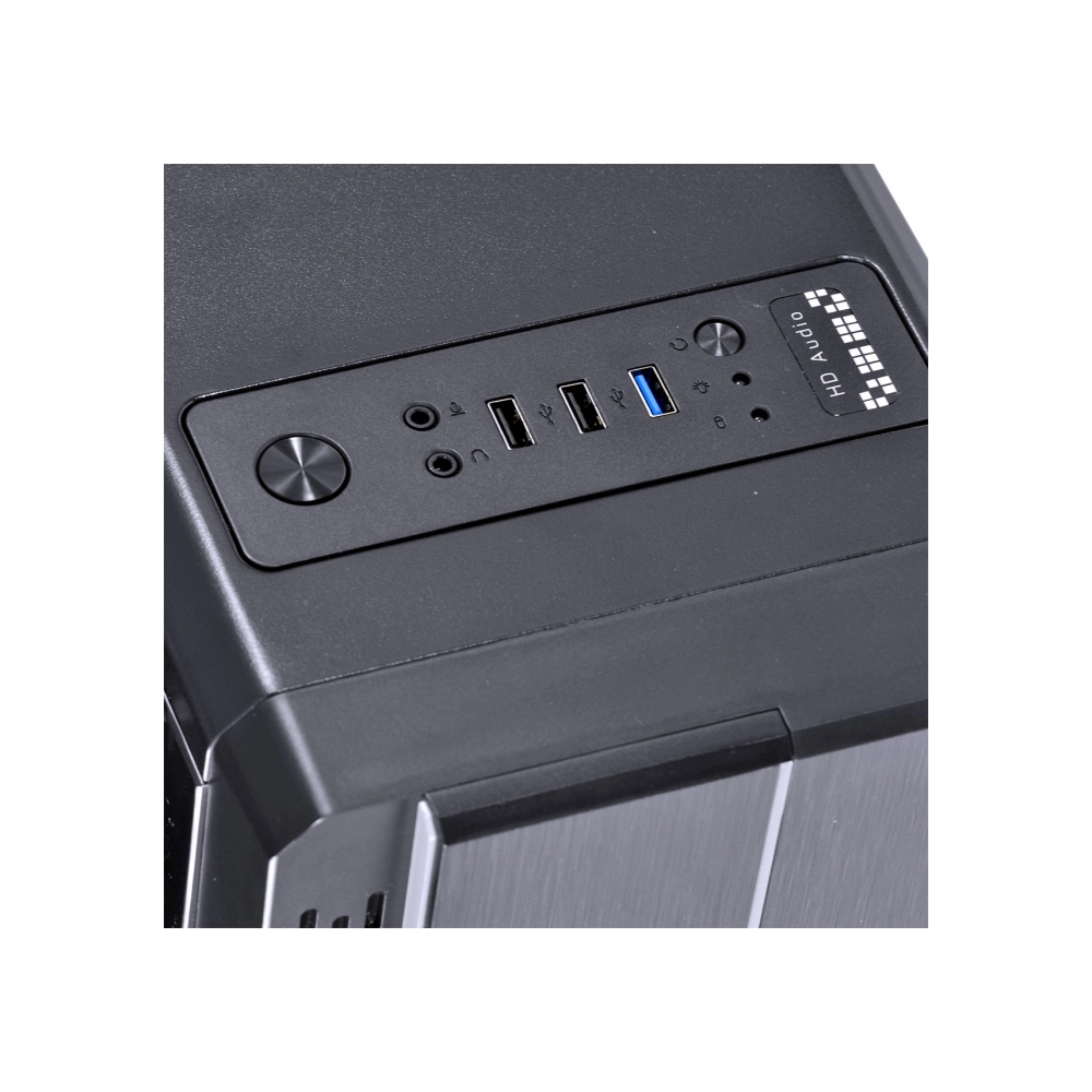 Gabinete Gamer VINIK Vx Gaming Tron Com Lateral Acrilica Preto Fita De Led Frontal 7 Cores E Cover De Fonte