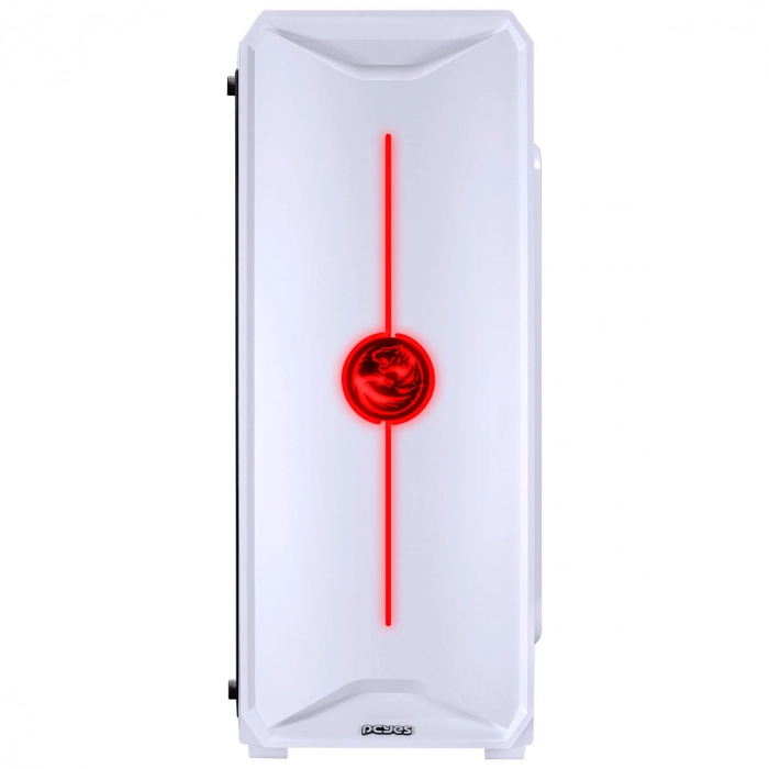 Gabinete PCYES Nova Branco Mid-tower Com 1 Fan Led 7 Cores