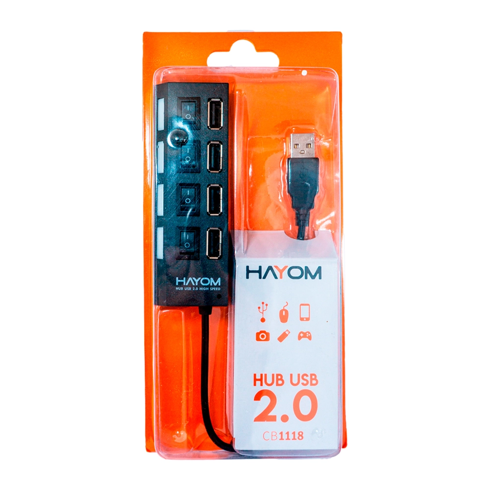 HUB Usb 2.0 HAYOM 4 Portas - CB1118