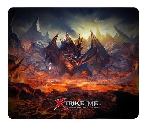 Mouse Pad XTRIKE ME MP-002 de borracha e tecido Dragon 270mm x 320mm x 2mm