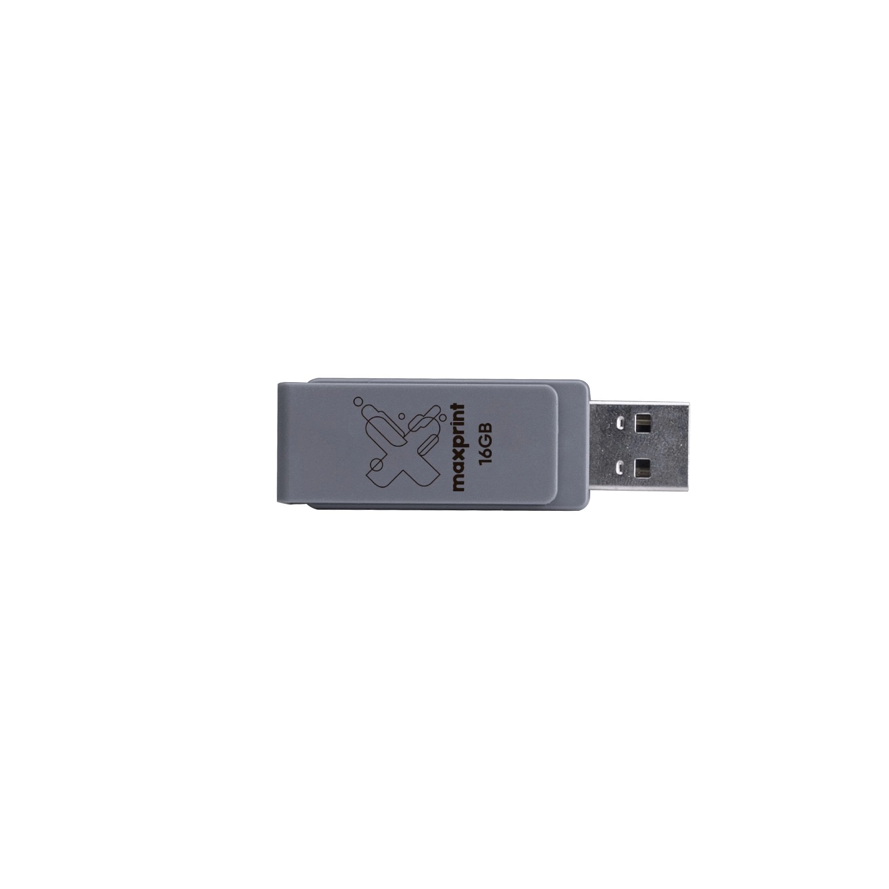 Pen Drive MAXPRINT de 16GB - Grafite