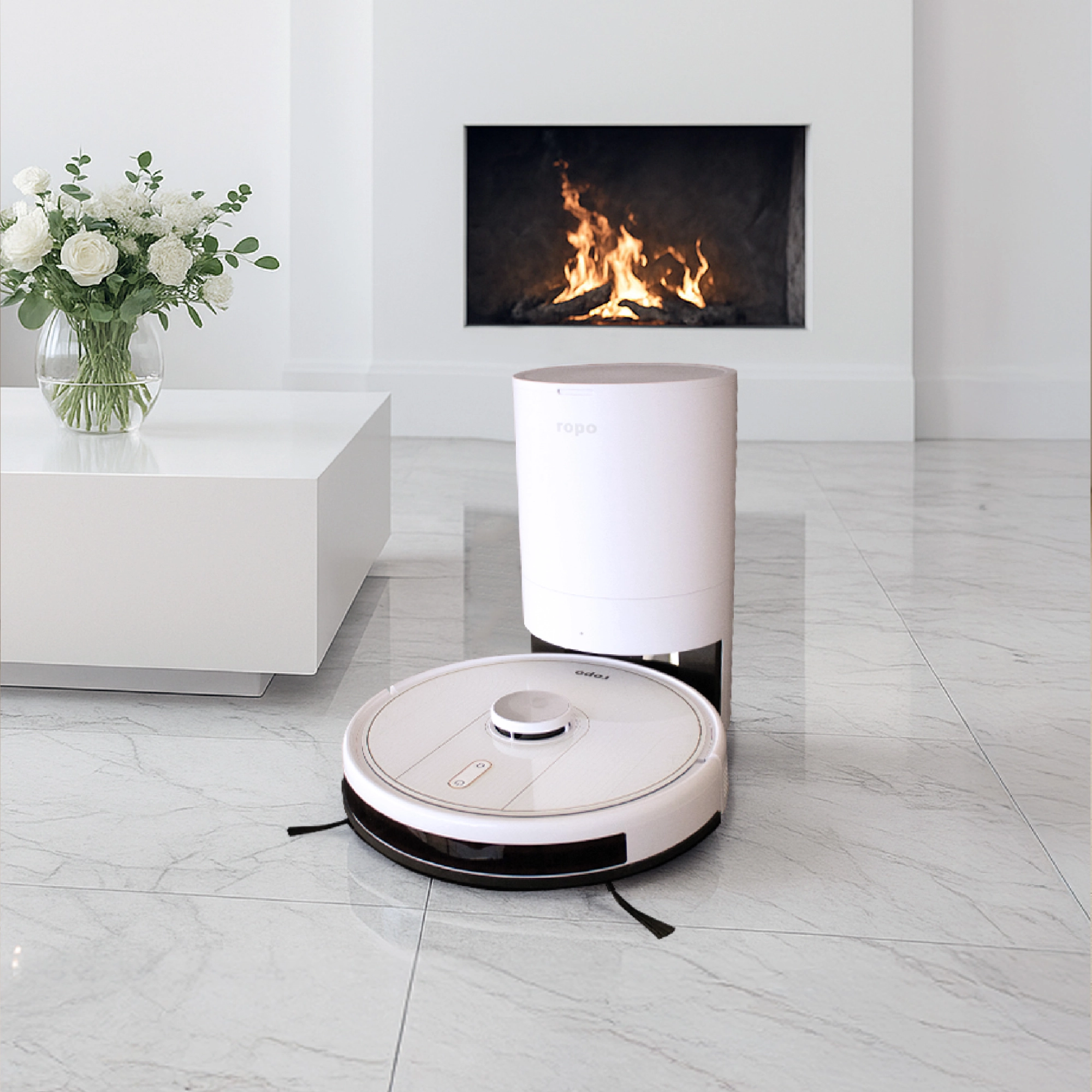 Robô Aspirador Ropo Glass 5 Pro Branco 220V