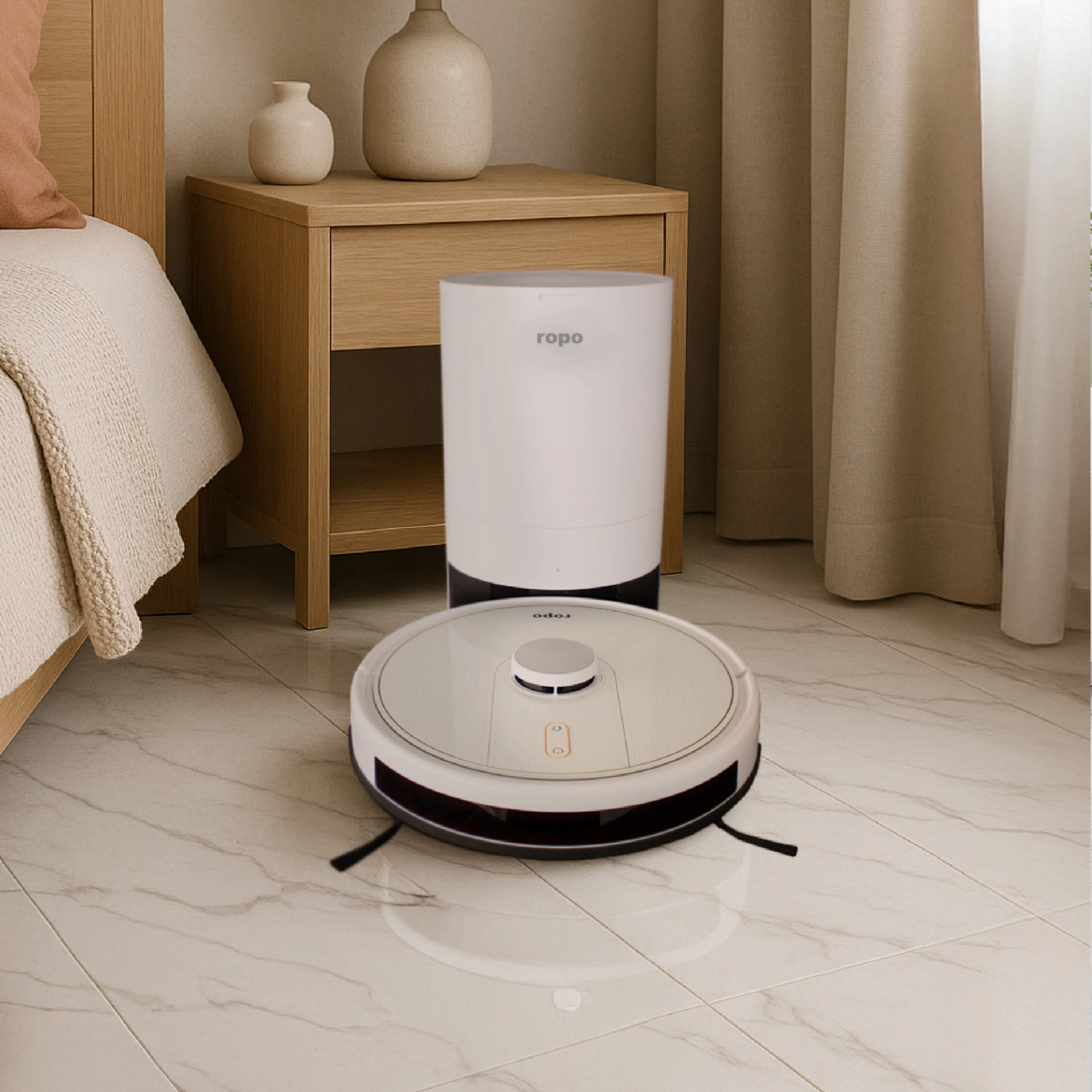 Robô Aspirador Ropo Glass 5 Pro Branco 220V