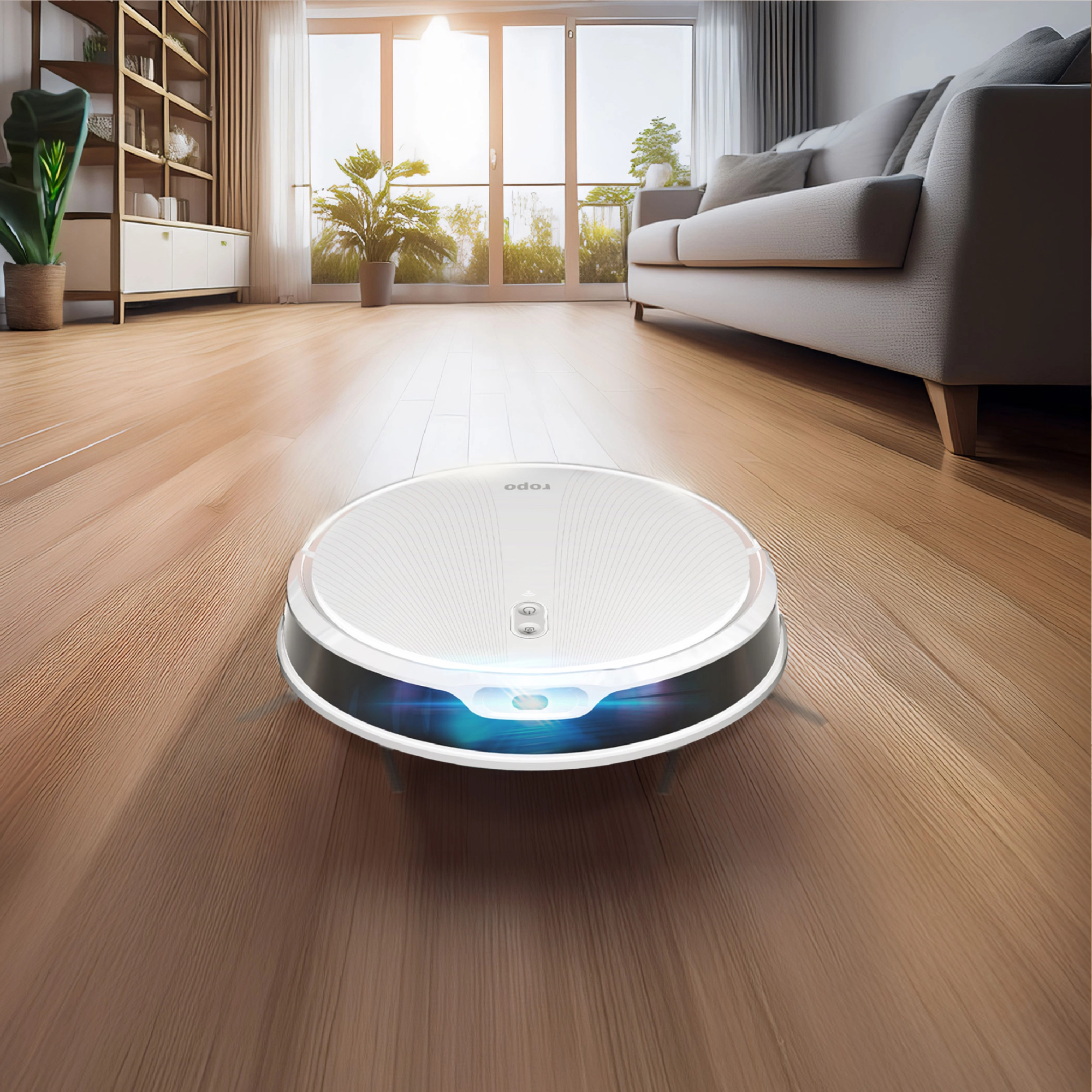 Robô Aspirador Ropo Laser Slim Branco