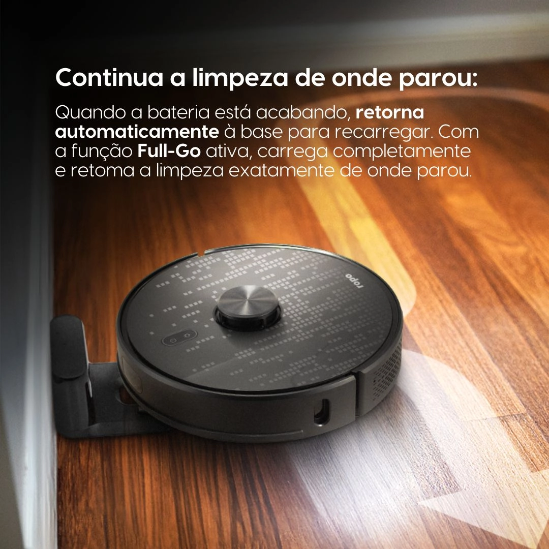 Robô Aspirador e Passa Pano Ropo Smart Laser Bivolt