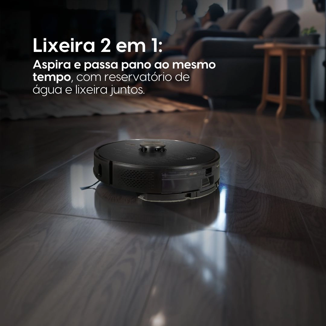 Robô Aspirador e Passa Pano Ropo Smart Laser Bivolt
