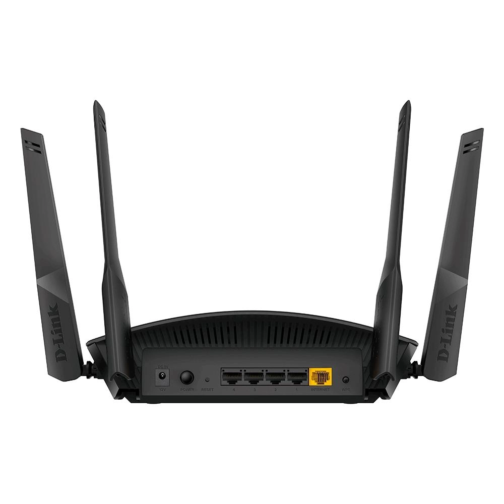 Roteador Wireless D-Link WiFi 6 EXO AX1800, 2.4Ghz/5Ghz, Suporte a Google Assistant e Alexa, Preto - DIR-X1860