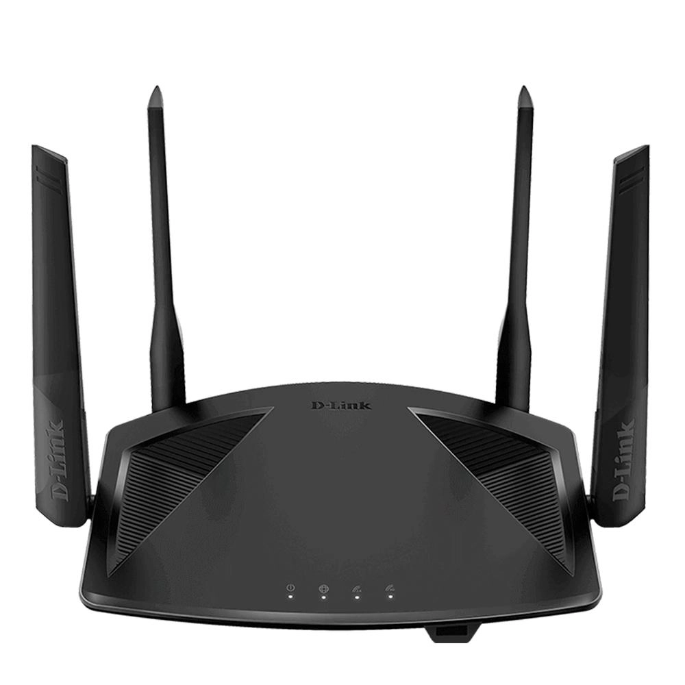 Roteador Wireless D-Link WiFi 6 EXO AX1800, 2.4Ghz/5Ghz, Suporte a Google Assistant e Alexa, Preto - DIR-X1860