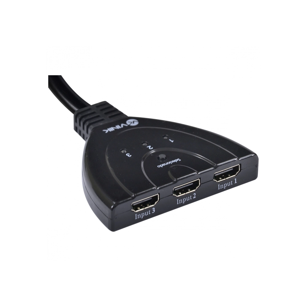 Switch Hdmi VINIK 3 Entradas E 1 Saida 1.3v Com Suporte 3d E 1080p
