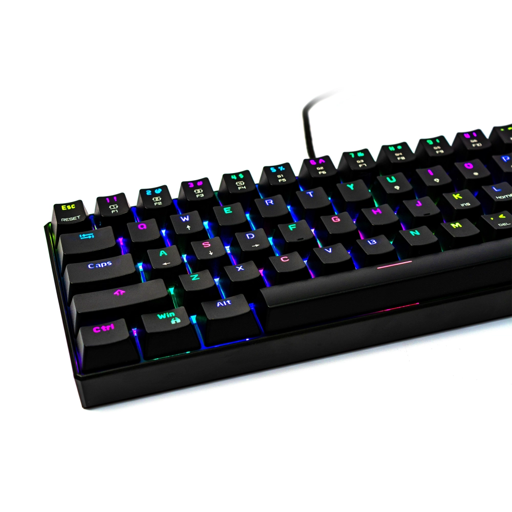 Teclado Mecânico MOTOSPEED CK61 Essential Preto Switch Vermelho RGB