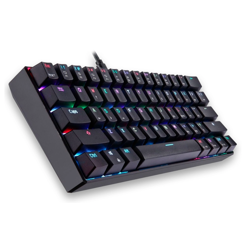 Teclado Mecânico MOTOSPEED CK61 Essential Preto Switch Vermelho RGB