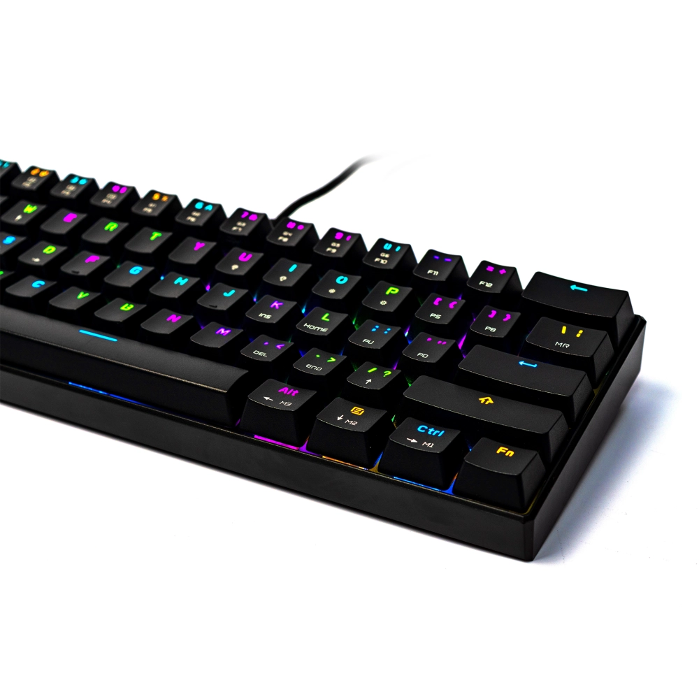 Teclado Mecânico MOTOSPEED CK61 Essential Preto Switch Vermelho RGB