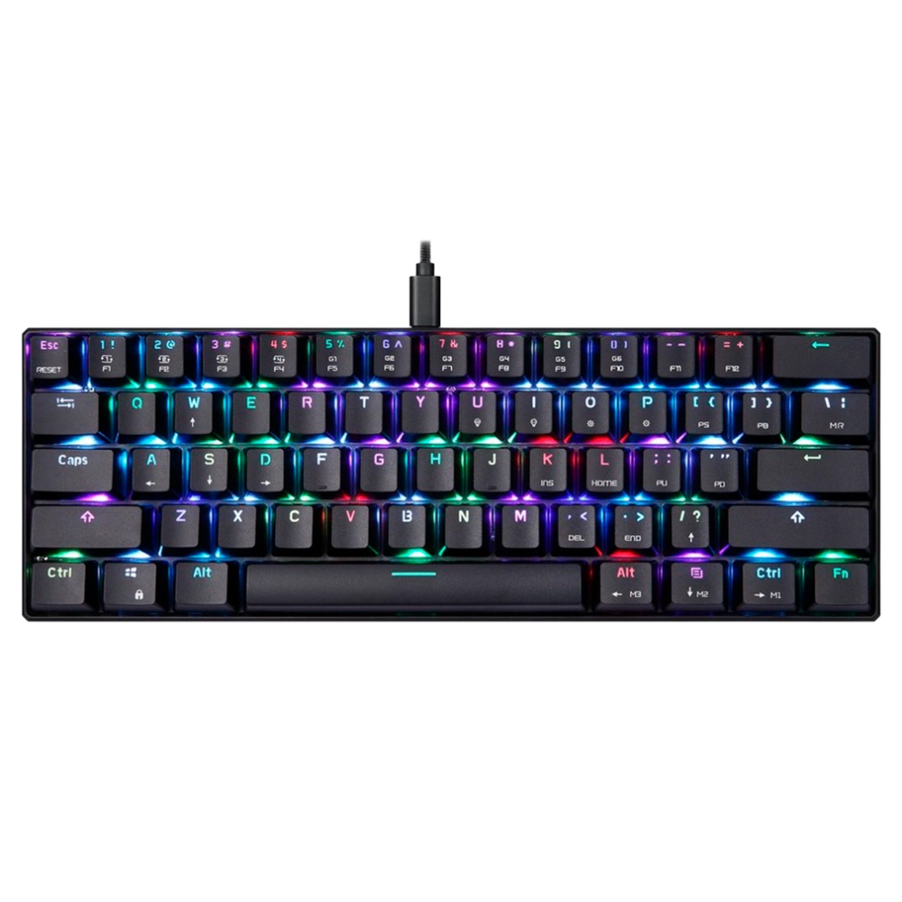 Teclado Mecânico MOTOSPEED CK61 Essential Preto Switch Vermelho RGB