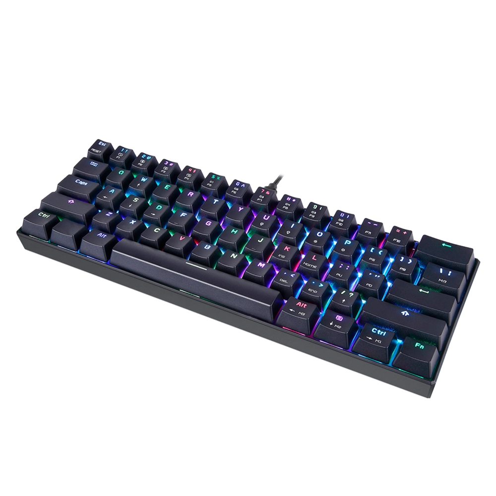 Teclado Mecânico MOTOSPEED CK61 Essential Preto Switch Vermelho RGB
