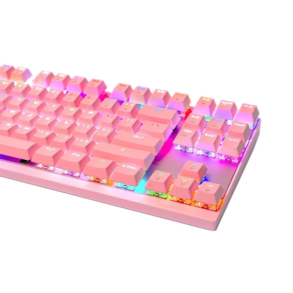 Teclado Mecânico MOTOSPEED CK82 Gamer Switch Azul RGB - Rosa