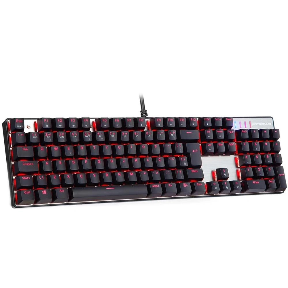 Teclado Mecanico MOTOSPEED CK104 Switch Vermelho - Prata