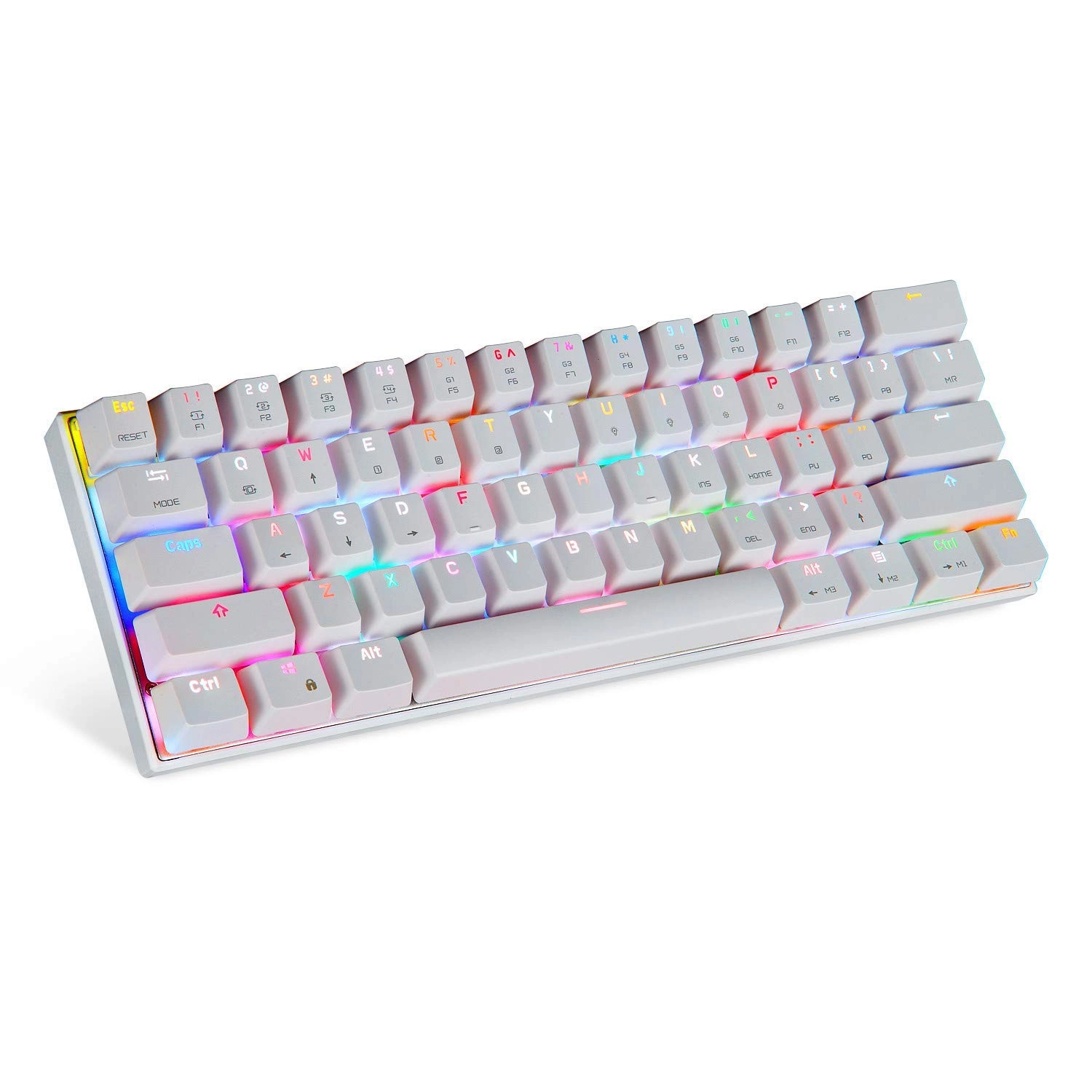 Teclado MOTOSPEED CK62 Bluetooth Switch Azul - Branco
