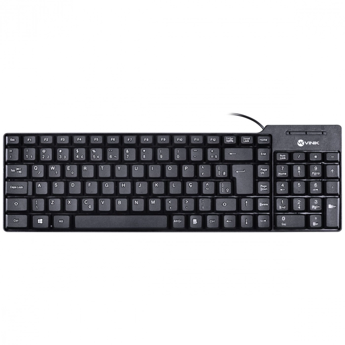 Teclado VINIK Compacto USB Dynamic ABNT2 1.8m Preto - DT150