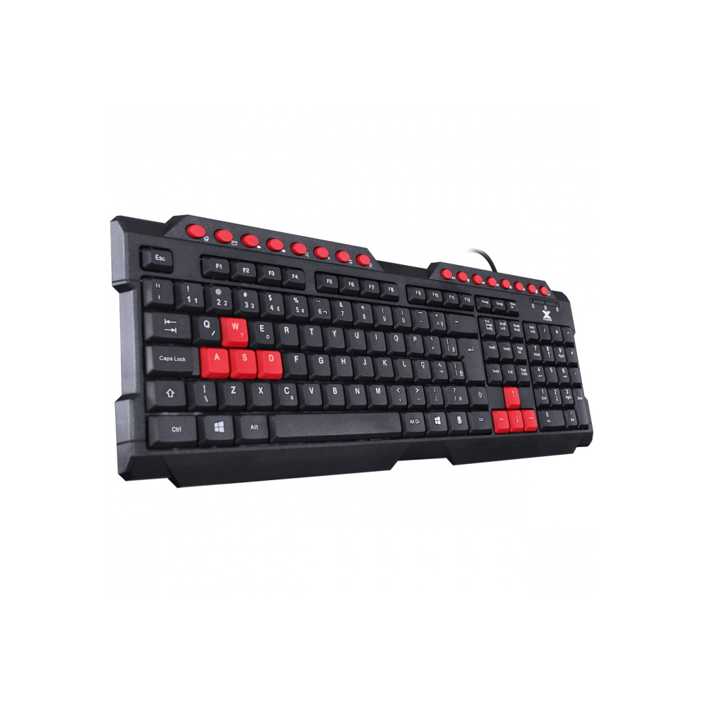 Teclado VINIK Vx Gaming Dragon V2 Gt100 Preto E Vermelho