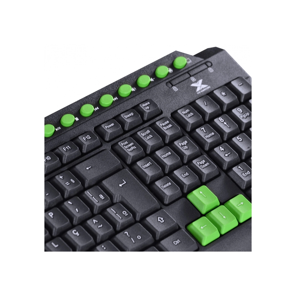 Teclado VINIK Vx Gaming Dragon V2 Gt104 - Preto Com Verde 