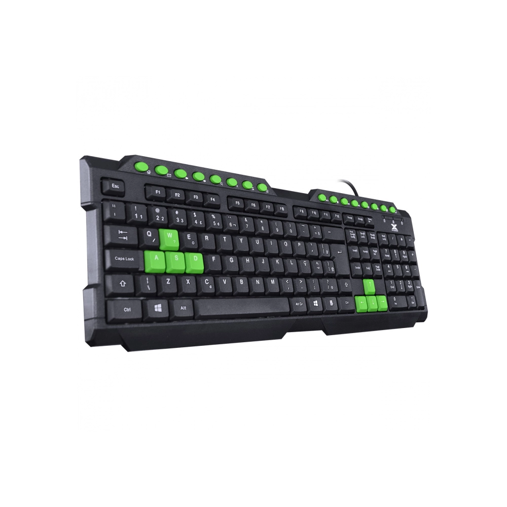 Teclado VINIK Vx Gaming Dragon V2 Gt104 - Preto Com Verde 